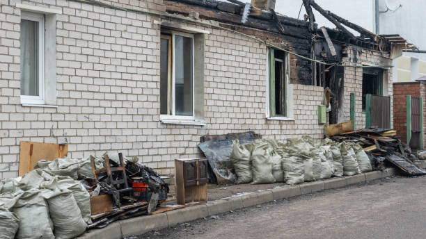 Professional Fire Damage Removal technician working in Hampton, MD